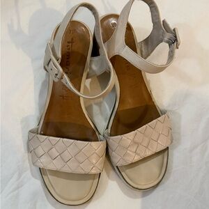 Elegant Cream Woven Sandals